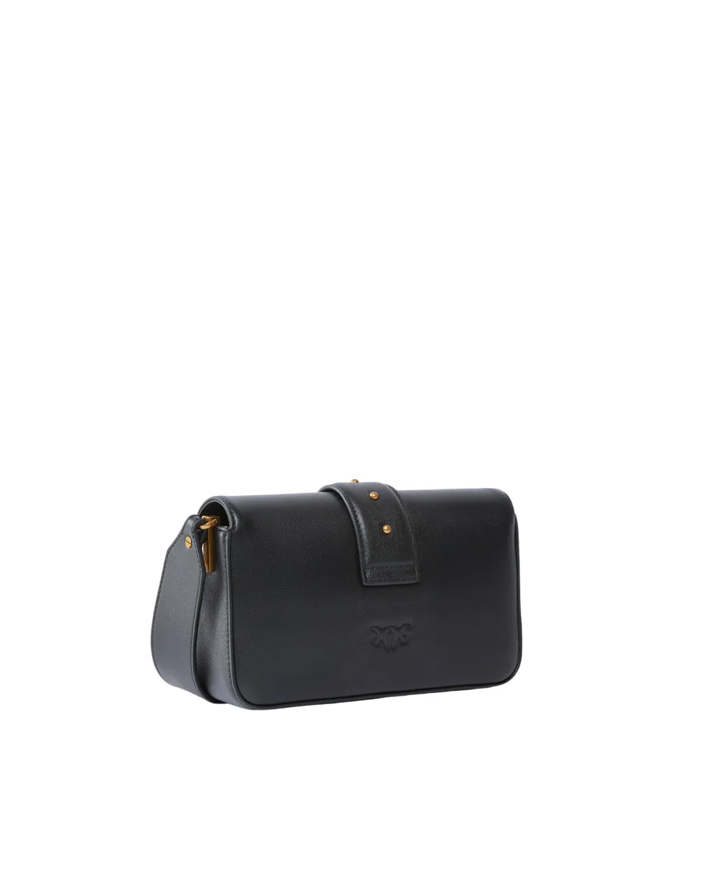 Pinko borsa Love Bag One Mini Slouchy in pelle nero oro 104340-A0QO Z99Q PINKO 