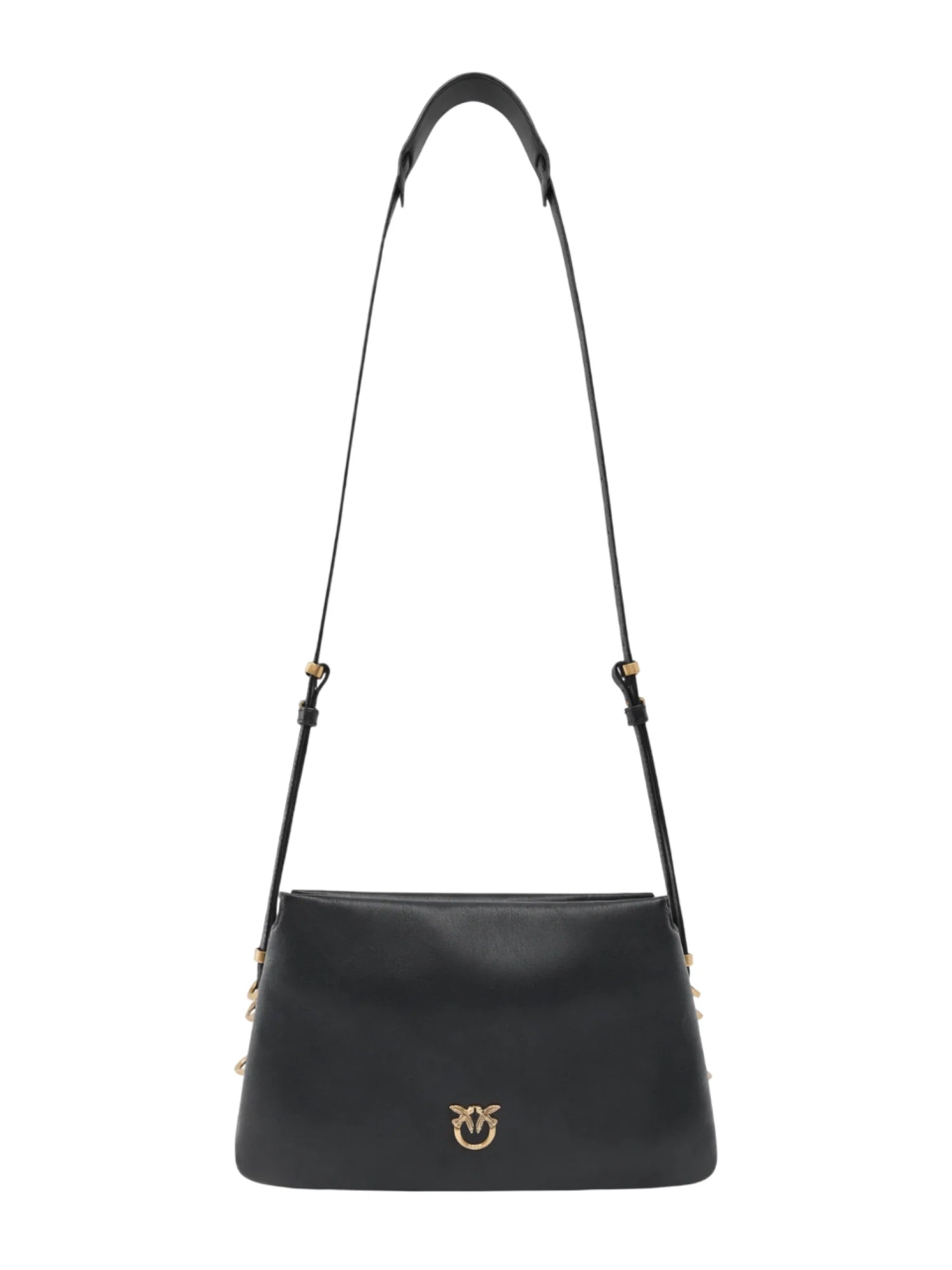 Pinko borsa a tracolla Triplet in pelle antracite oro 105161-A0QO I47Q PINKO 
