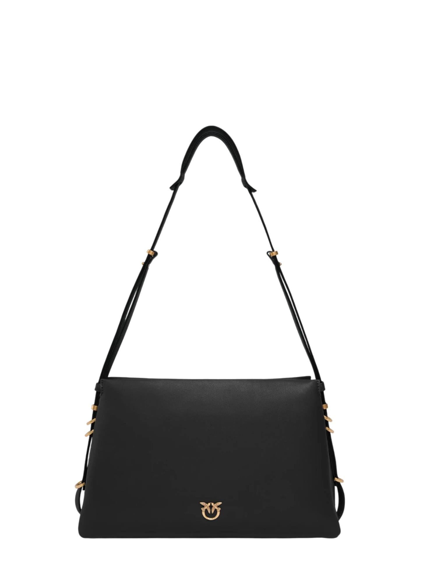 Pinko borsa a tracolla Triplet in pelle nero oro 105161-A0QO Z99Q PINKO 