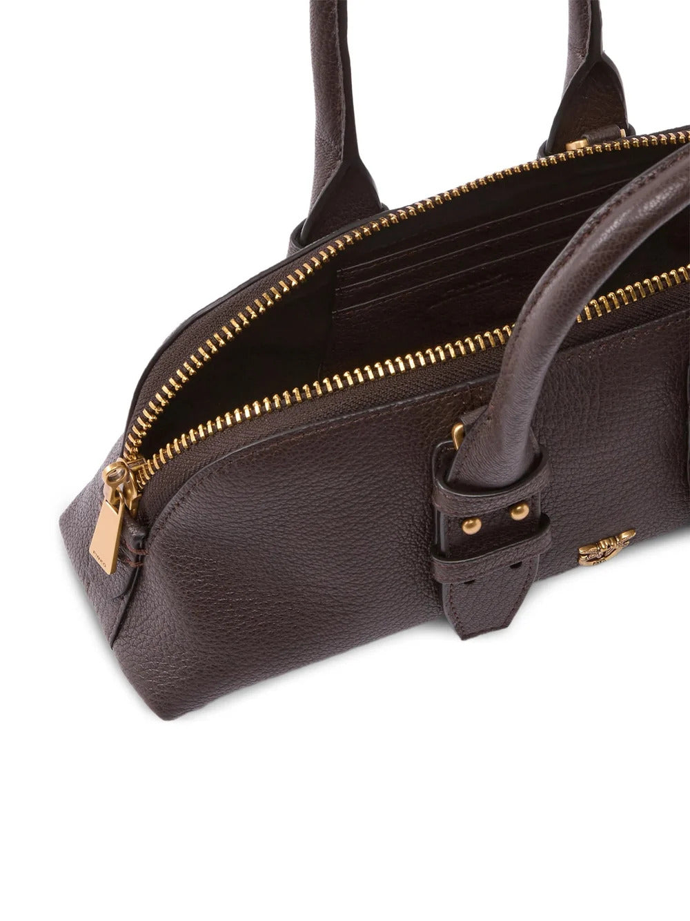 Pinko borsa Bowling Bag in pelle nero oro 105334-A3CX M12Q PINKO 