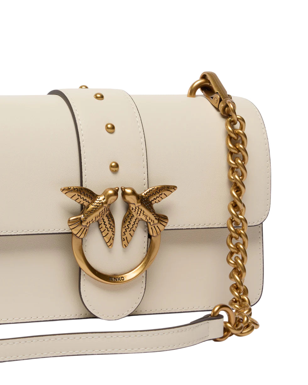 Pinko borsa a tracolla Love Bag One Mini bianco oro 105856-A0F1 Z14Q PINKO 