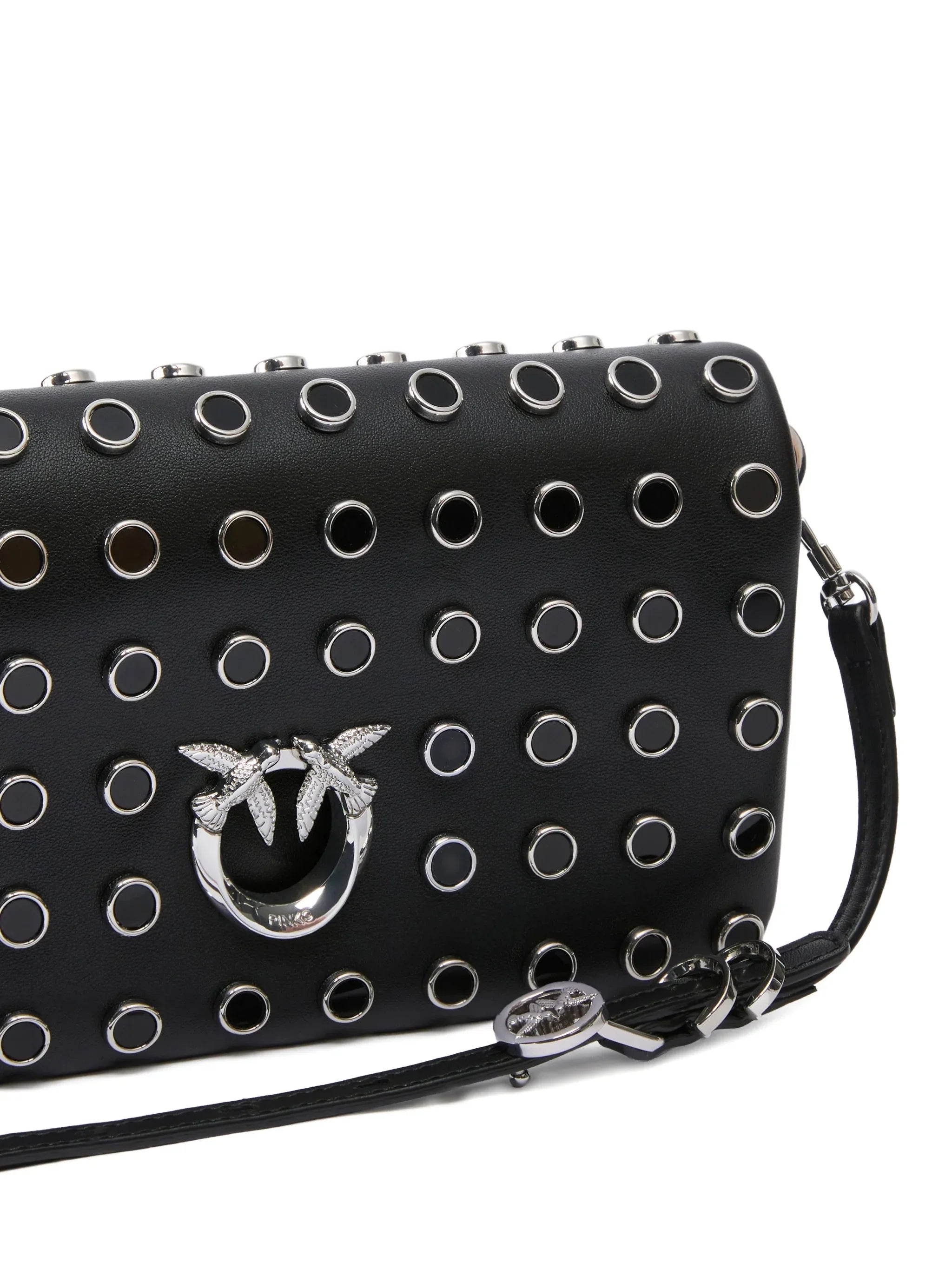 Pinko borsa Click Soft Horizontal mini con borchie nero 106023-A39U Z99N PINKO 