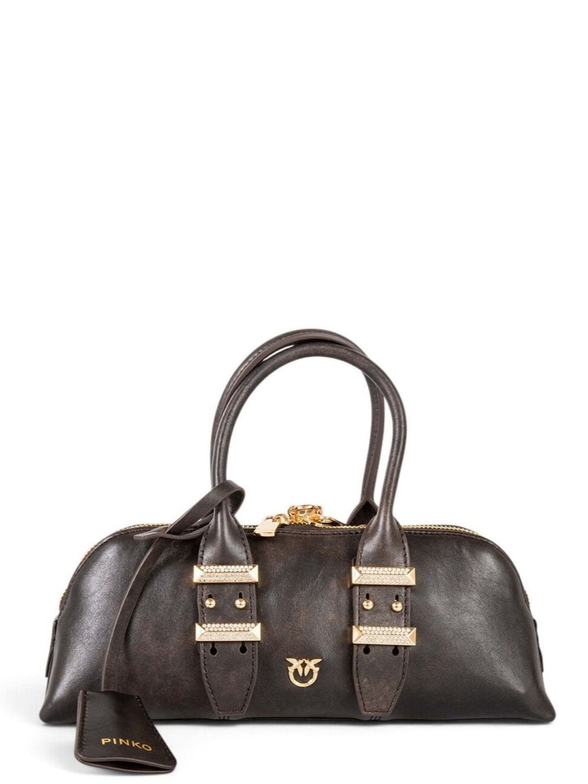 Pinko borsa a mano Bowling Bag Horizontal Big Cloud marrone 106169-A3LO L64Y PINKO 