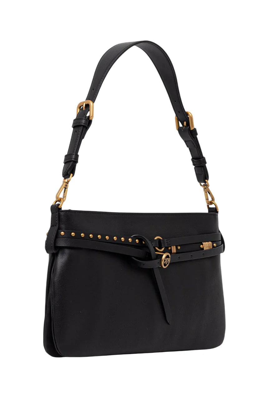 Pinko borsa a spalla Belt Bag Classic nero oro 106176-A0QO Z99Q PINKO 