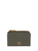 Pinko portafogli mini Wallet in pelle verde fango