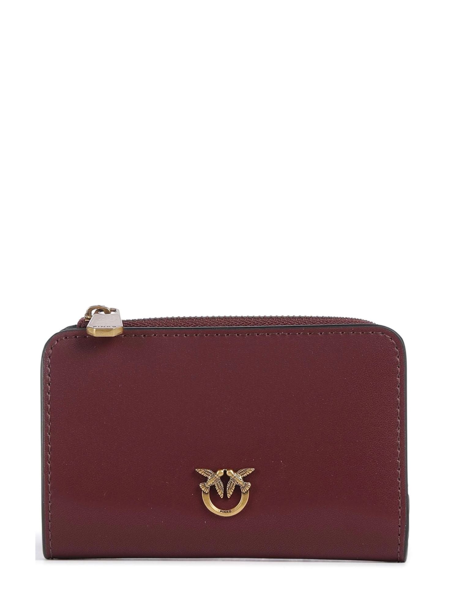 Pinko portafogli mini Wallet in pelle bordeaux oro 106206-A0F1 WW5Q PINKO 