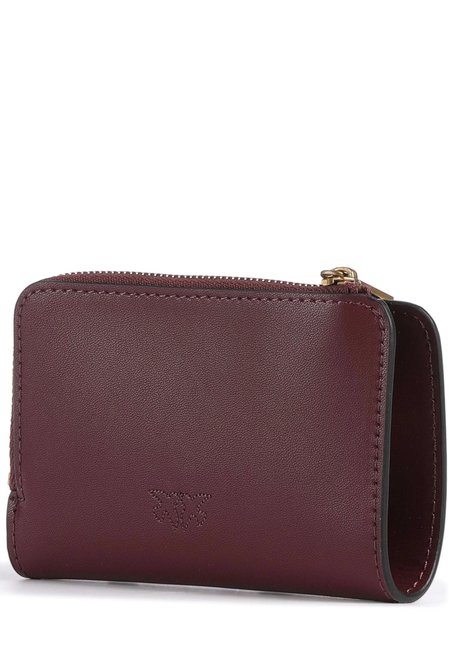 Pinko portafogli mini Wallet in pelle bordeaux oro 106206-A0F1 WW5Q PINKO 