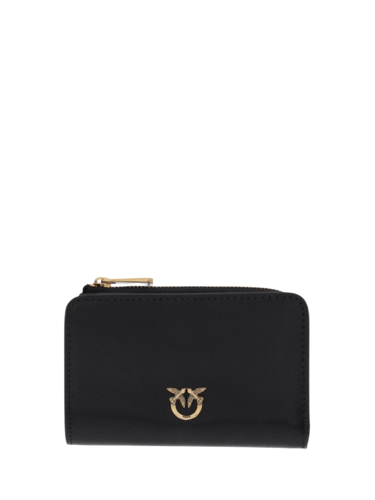 Pinko portafogli mini Wallet in pelle nero oro 106206-A0F1 Z99Q PINKO 