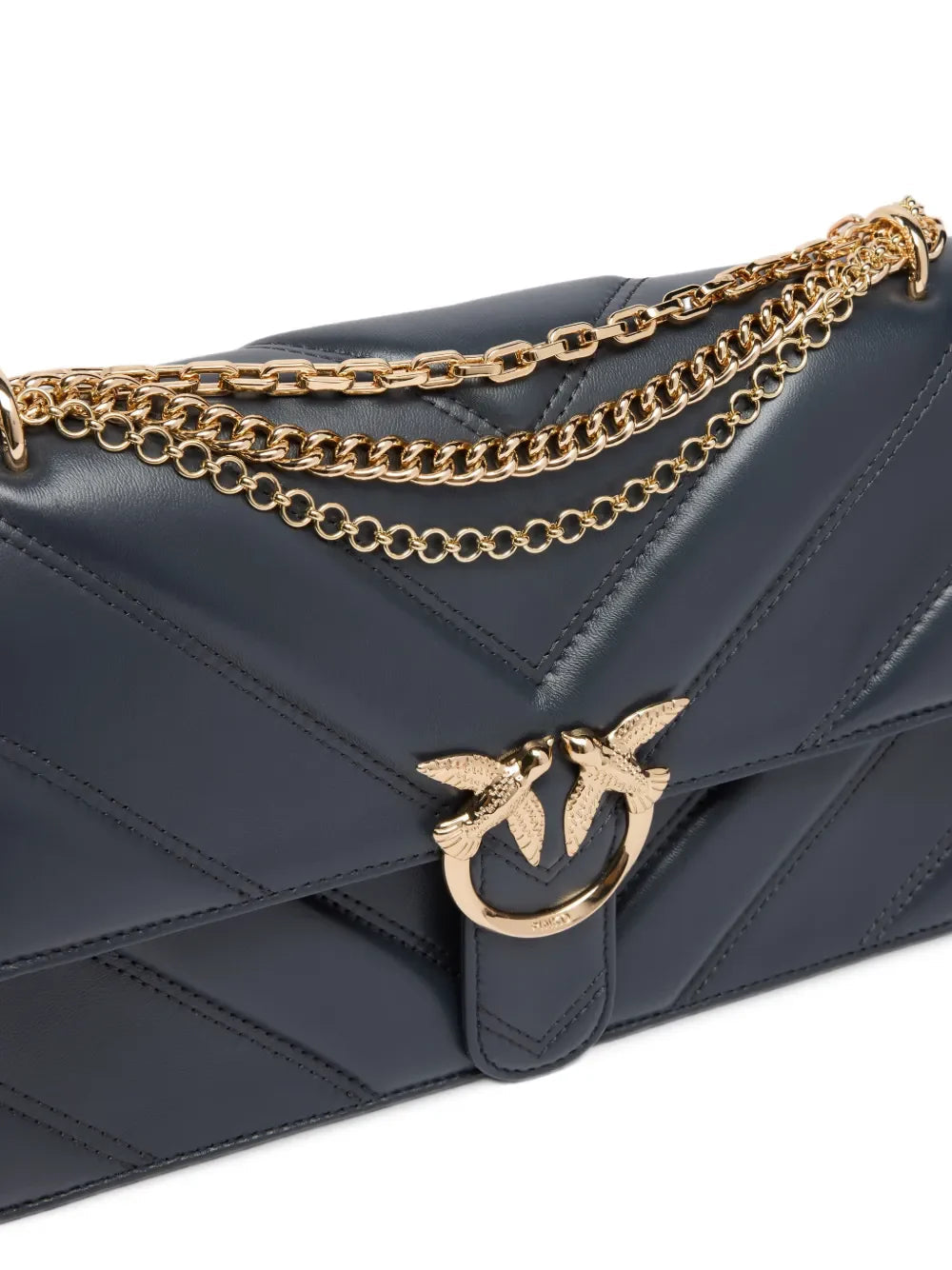 Pinko borsa Love One Classic tripla catena grigio asfalto 106294-A26Z I47Y PINKO 
