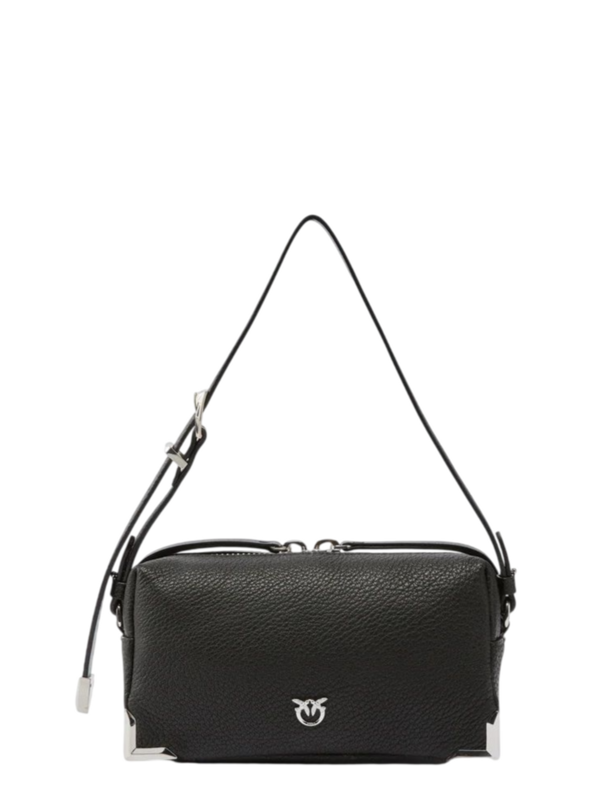 Pinko borsa Bauletto Trittico in pelle martellata nero argento 106761-A3CX Z99N PINKO 