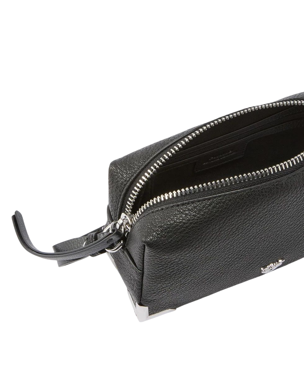 Pinko borsa Bauletto Trittico in pelle martellata nero argento 106761-A3CX Z99N PINKO 