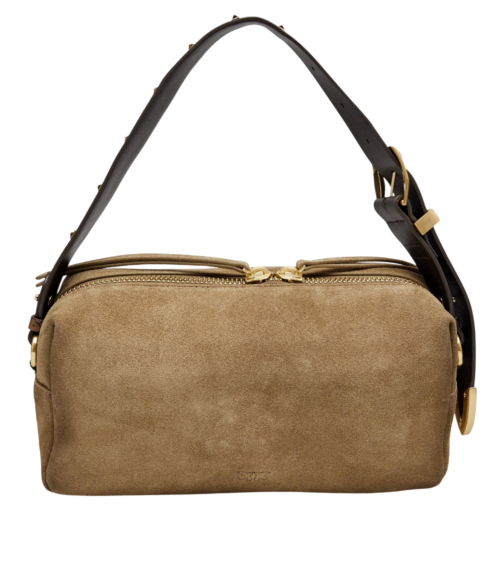 Pinko borsa bauletto Trittico in pelle scamosciata con tracolla beige 106761-A3DB L34J PINKO 