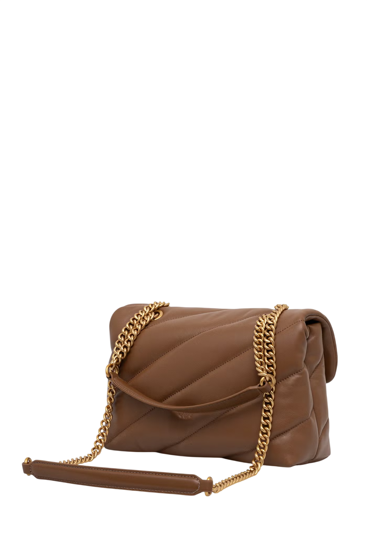Pinko borsa a spalla Love Bag Puff Classic New Buckle marrone oro 107057-A0F2 M37Q PINKO 