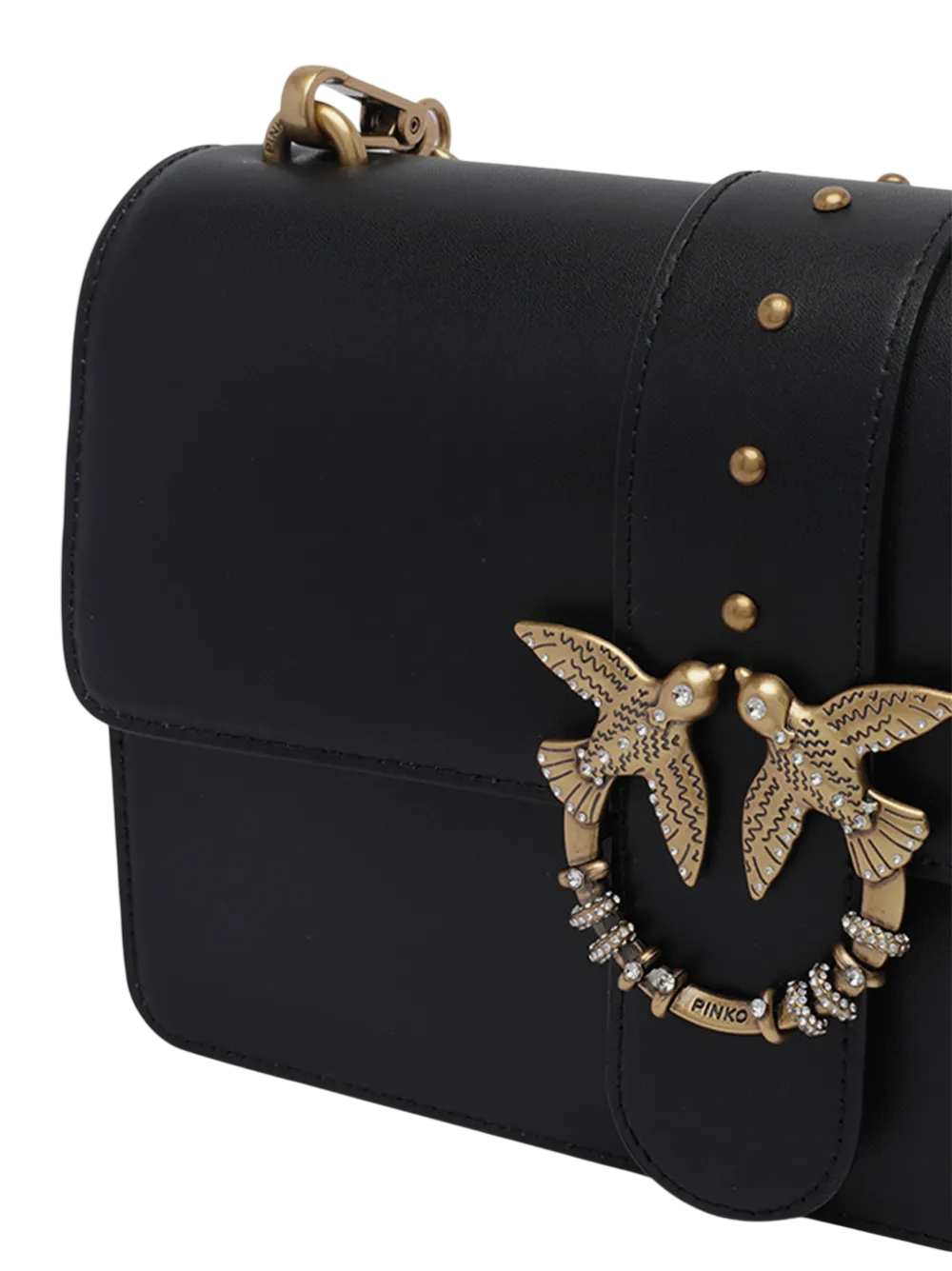 Pinko borsa Love Bag One Classic New Buckle nero oro 107070-A0F1 Z99Q PINKO 