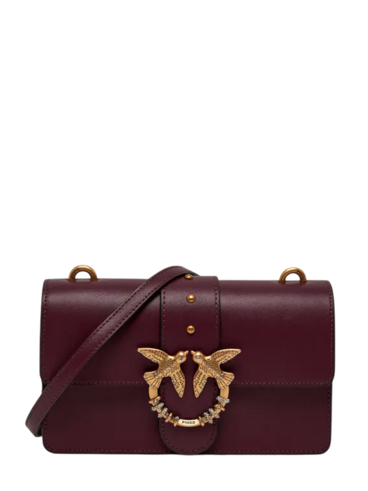 Pinko borsa Love Bag One Mini New Buckle bordeaux oro 107071-A0F1 WW5Q PINKO 