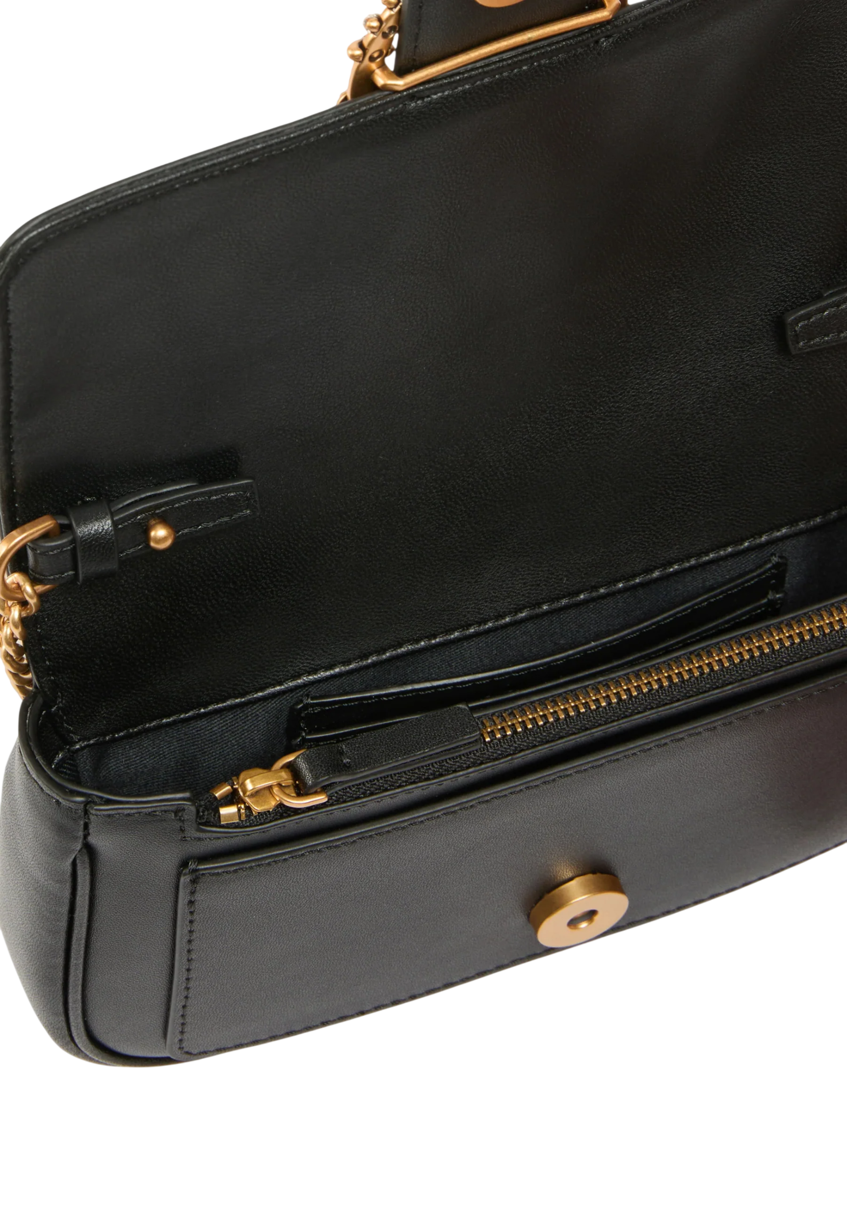 Pinko borsa a tracolla Love Bag Pocket New Buckle nero oro 107072-A0F1 Z99Q PINKO 
