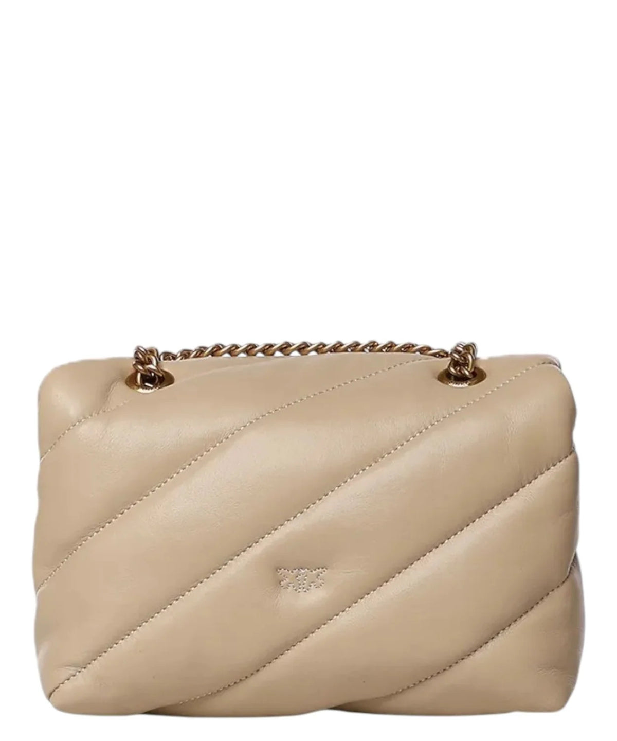Pinko borsa Love Bag Classic Puff in pelle beige oro 107616-A0F2 C50Q PINKO 