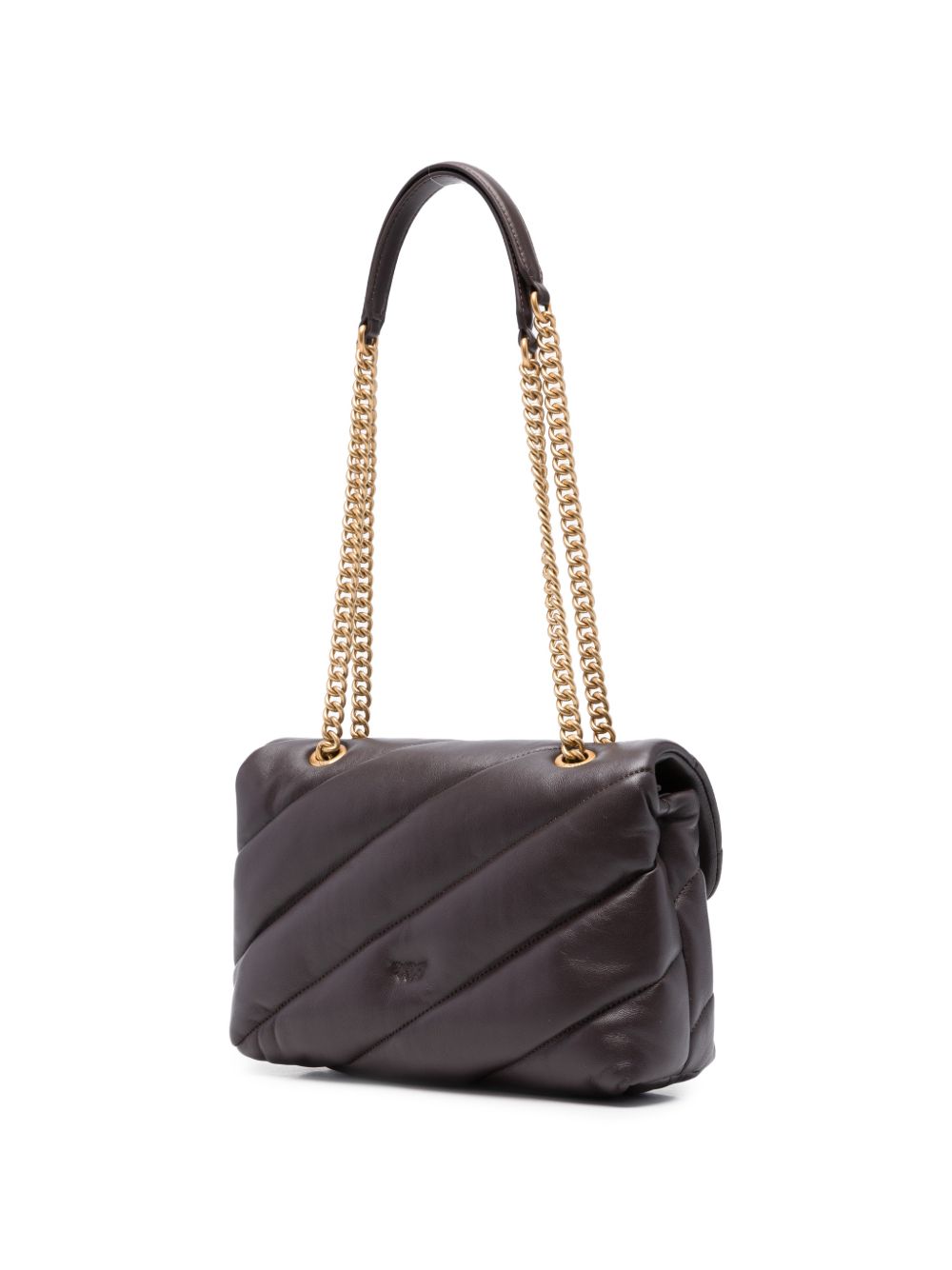 Pinko borsa Love Bag Classic Puff in pelle marrone oro 107616-A0F2 M12Q PINKO 