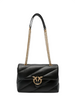 Pinko borsa Love Bag Classic Puff in pelle nero oro