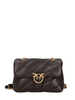 Pinko borsa Love Bag Puff Mini in pelle marrone oro