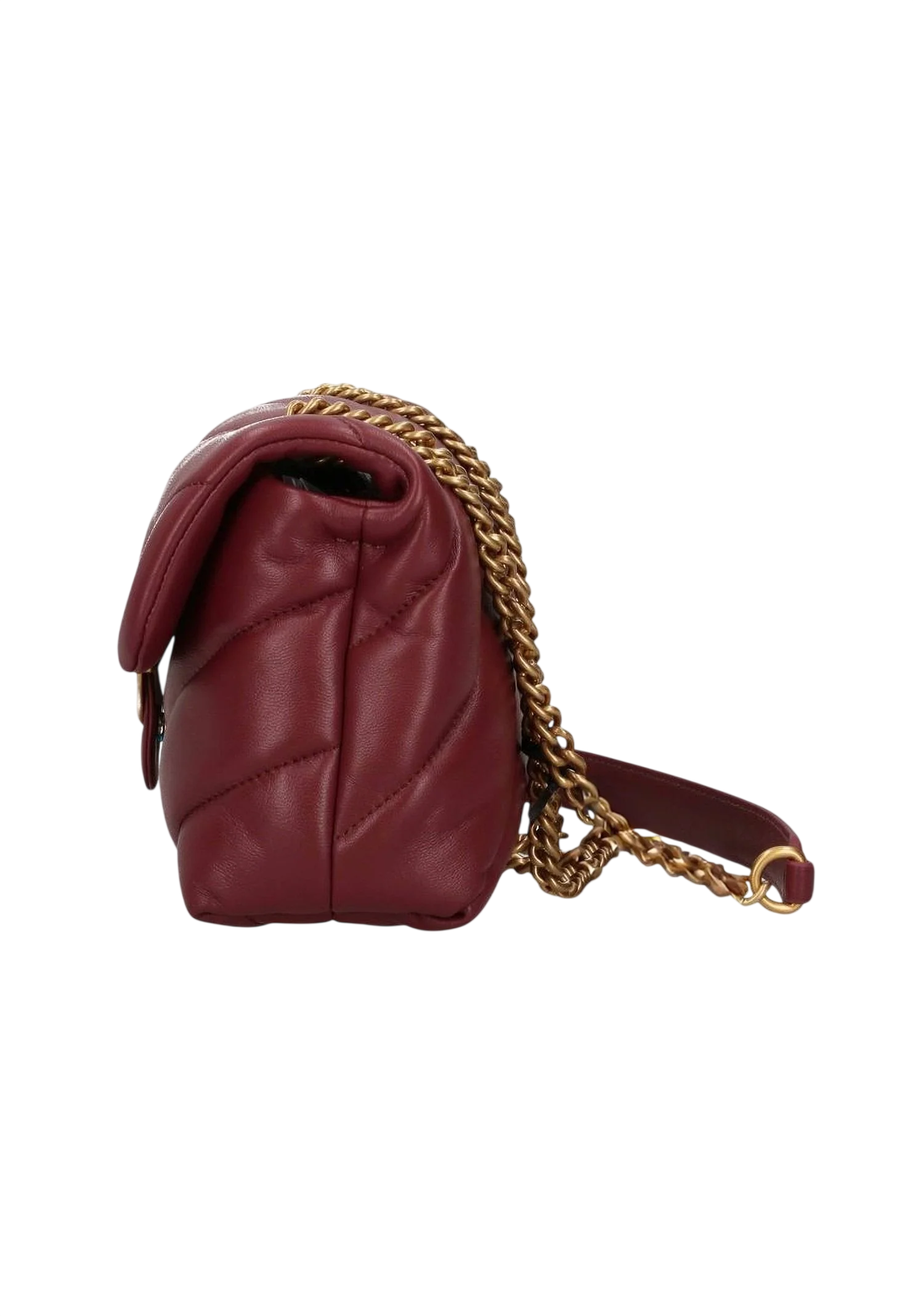 Pinko borsa Love Bag Puff Mini in pelle bordeaux oro 107617-A0F2 WW5Q PINKO 