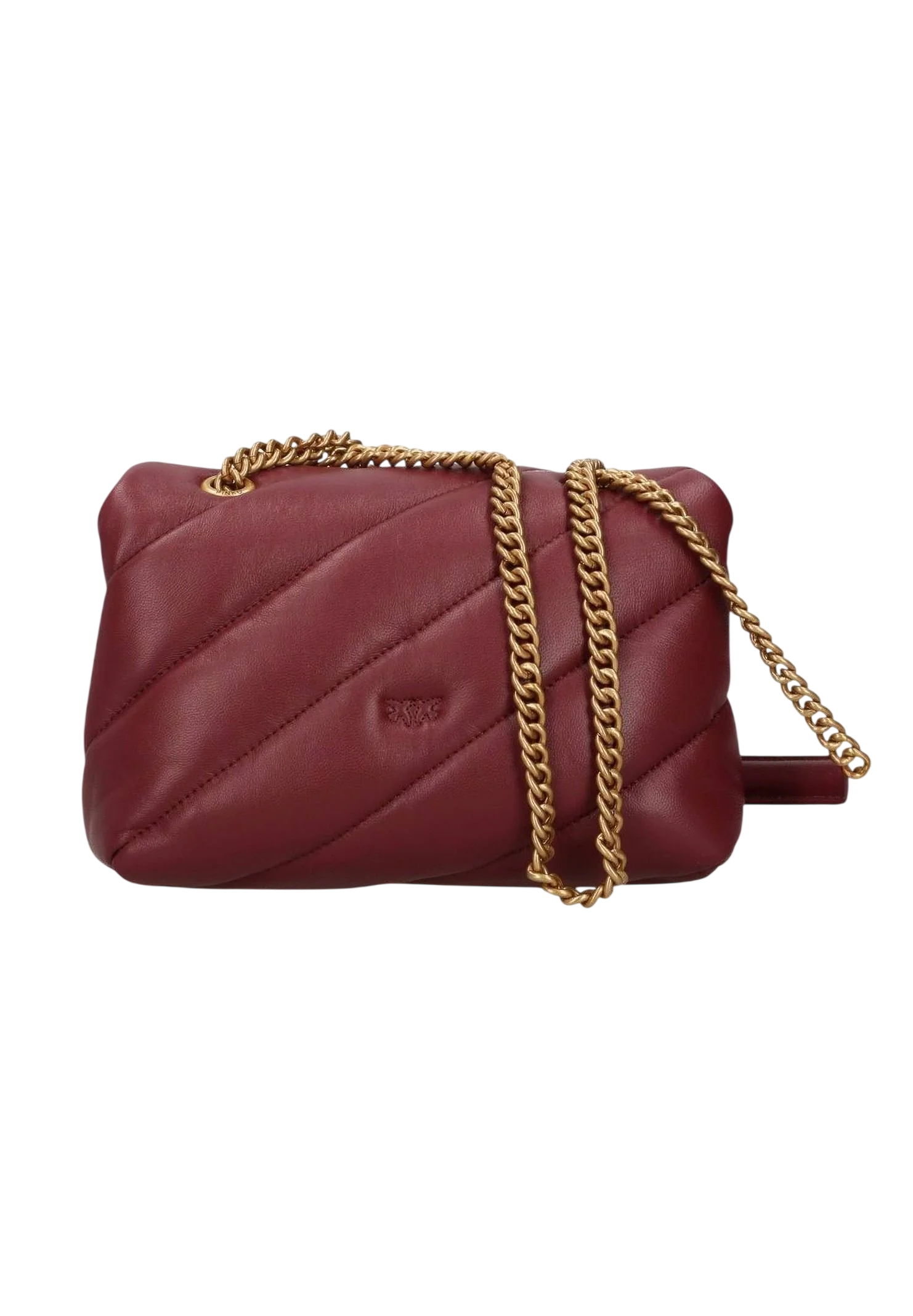 Pinko borsa Love Bag Puff Mini in pelle bordeaux oro 107617-A0F2 WW5Q PINKO 