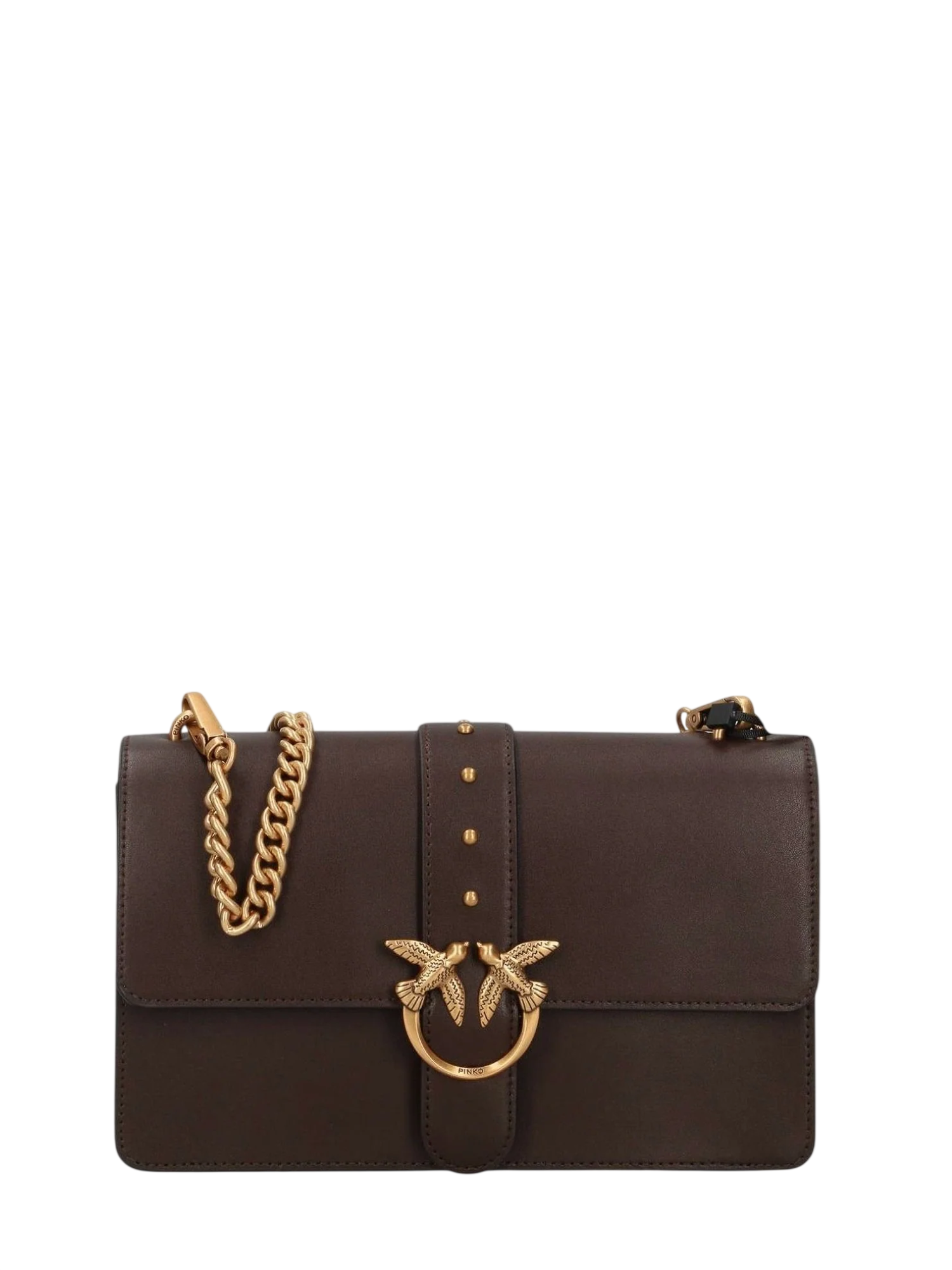 Pinko borsa Love Bag One Classic in seta marrone oro 107621-A0F1 M12Q PINKO 