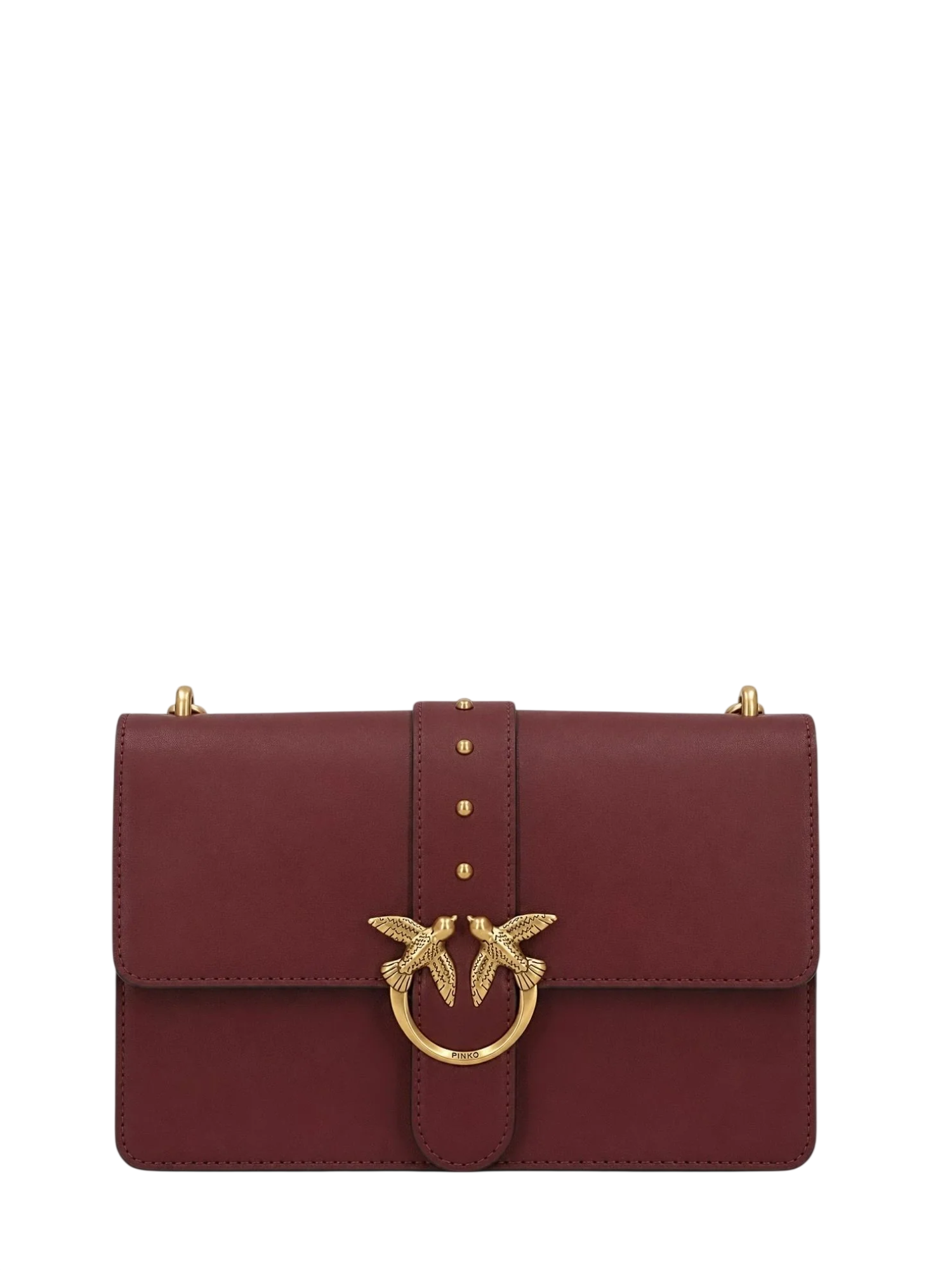 Pinko borsa Love Bag One Classic in seta bordeaux oro 107621-A0F1 WW5Q PINKO 