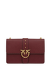 Pinko borsa Love Bag One Classic in seta bordeaux oro