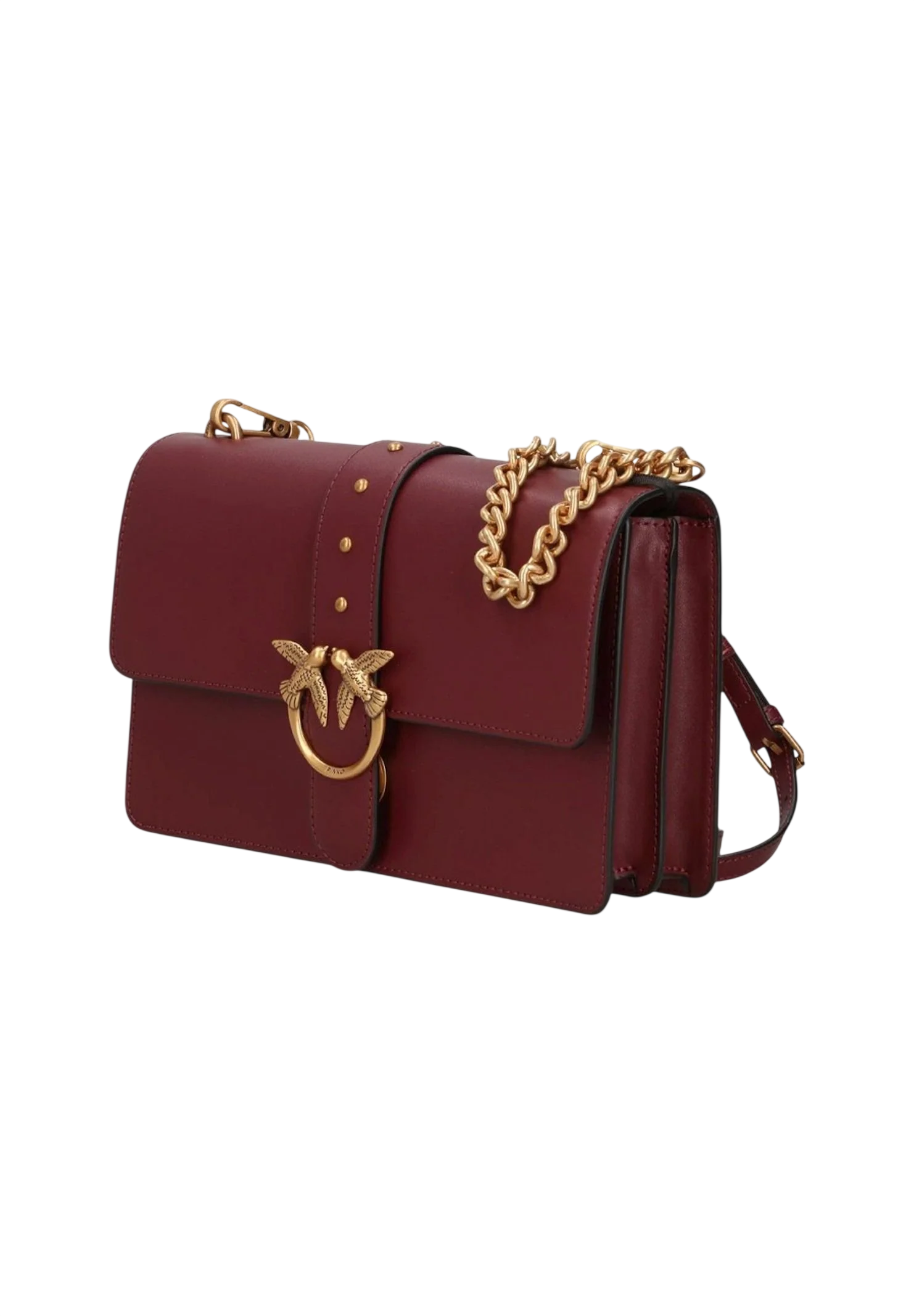 Pinko borsa Love Bag One Classic in seta bordeaux oro 107621-A0F1 WW5Q PINKO 