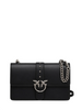Pinko borsa Love Bag One Classic in seta nero argento