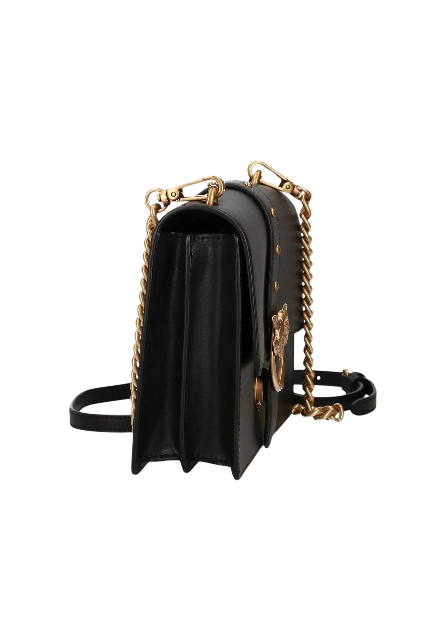 Pinko borsa Love Bag One Classic in seta nero oro 107621-A0F1 Z99Q PINKO 