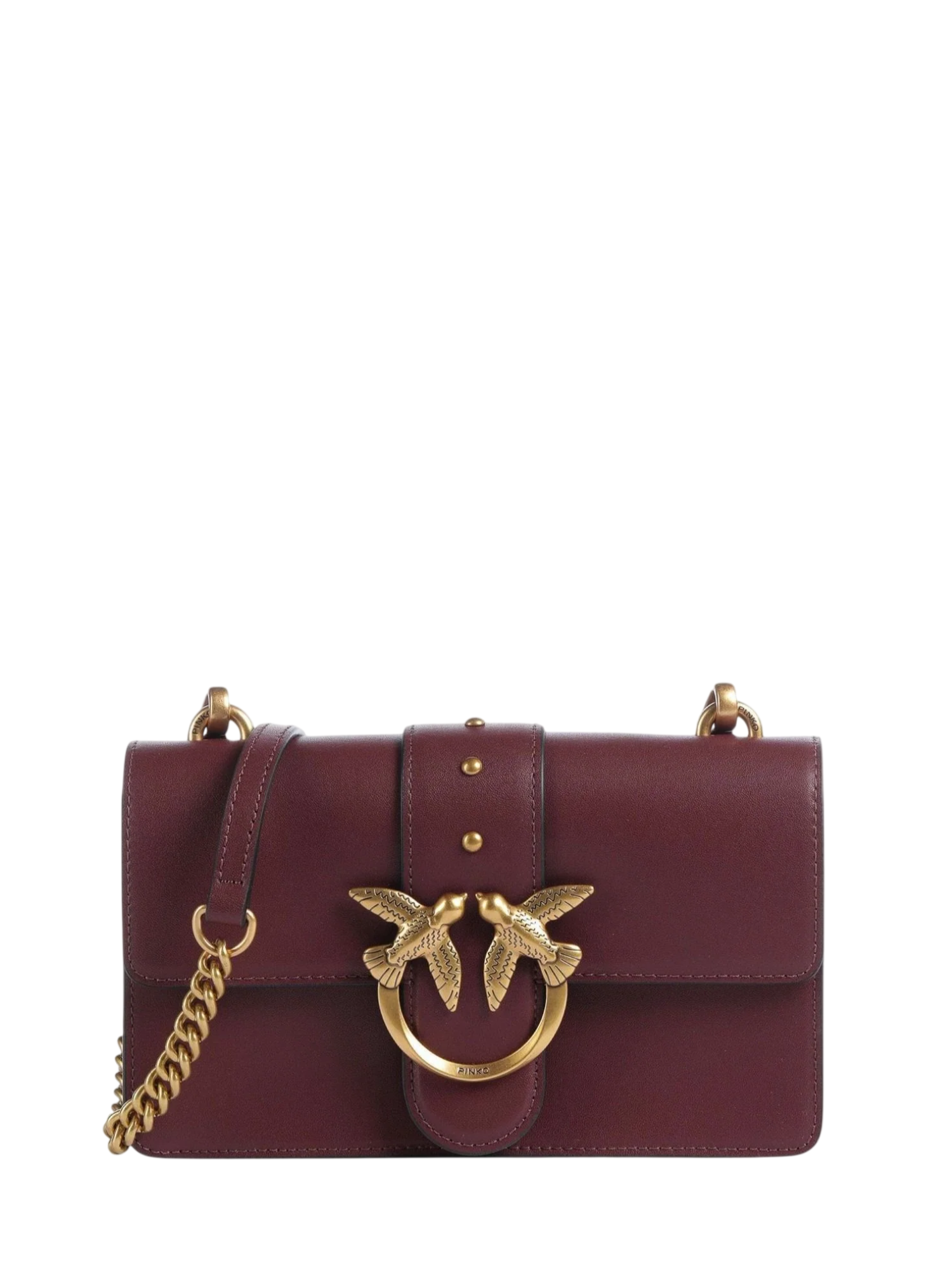Pinko borsa Love Bag One Mini in pelle bordeaux oro 107622-A0F1 WW5Q PINKO 