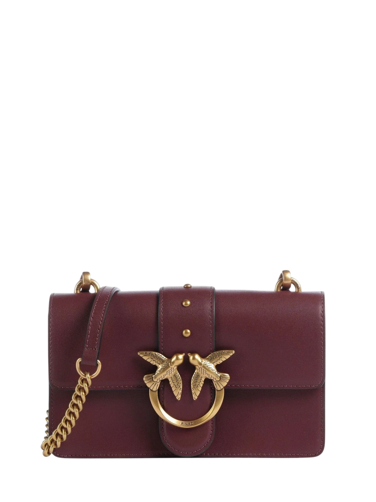 Pinko borsa Love Bag One Mini in pelle bordeaux oro 107622-A0F1 WW5Q PINKO 