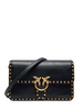 Pinko borsa a tracolla Love Bag One Slouchy con borchie nero oro
