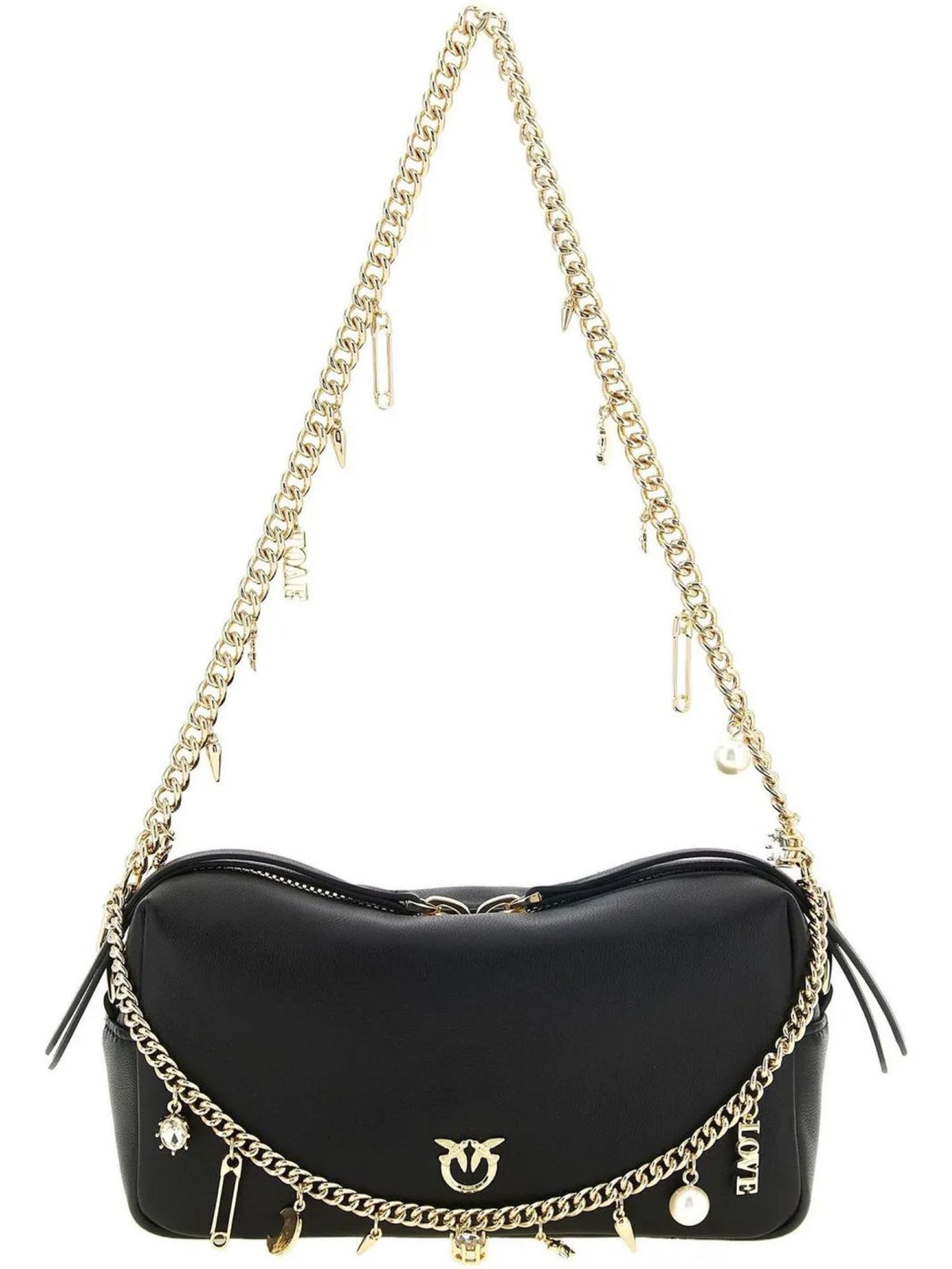 Pinko borsa Bauletto Mini Chain Charms nero oro 107693-A0F2 Z99Y PINKO 