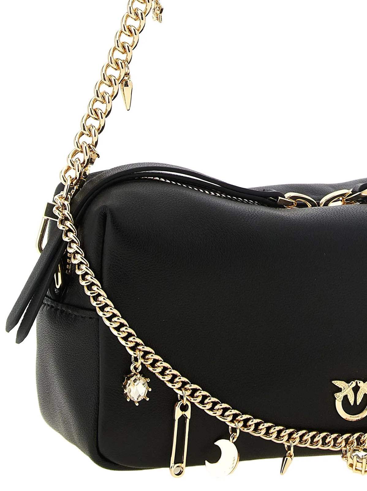 Pinko borsa Bauletto Mini Chain Charms nero oro 107693-A0F2 Z99Y PINKO 