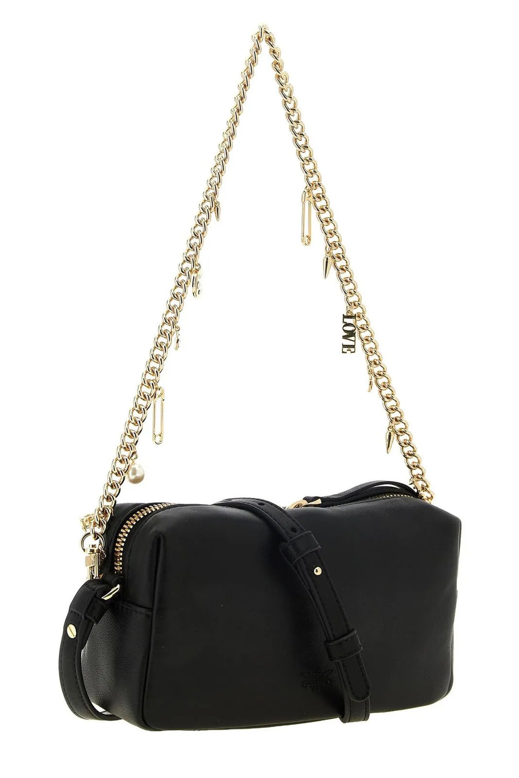 Pinko borsa Bauletto Mini Chain Charms nero oro 107693-A0F2 Z99Y PINKO 