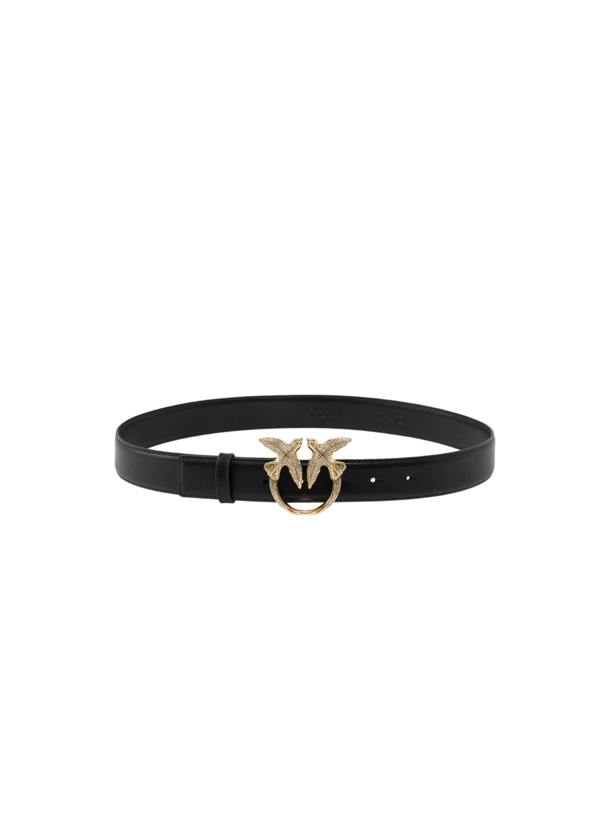 Pinko cintura donna Love Berry h3 in pelle con strass nero oro 107758-A0F1 Z99Y PINKO 