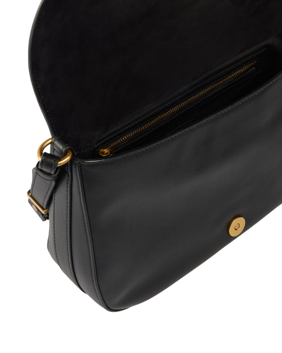 Pinko borsa Love Bag Satchel Big in pelle nero oro 107915-A3LW Z99Q PINKO 