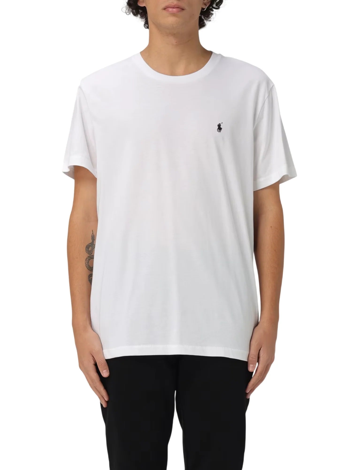 Polo Ralph Lauren T-shirt manica corta uomo in jersey bianco 714844756 005 RALPH LAUREN 