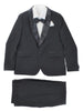 Brando completo elegante giacca camicia pantaloni nero