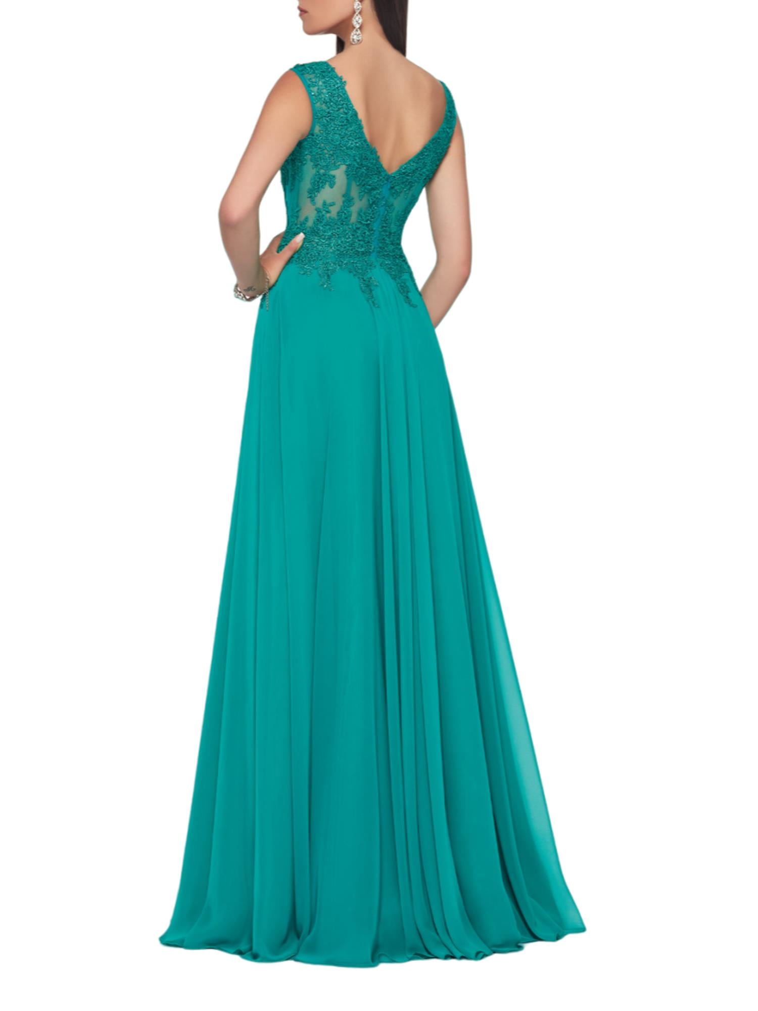 Impero Couture abito da cerimonia con corpino ricamato verde petrolio KD041B VERDE PETROLIO IMPERO Couture 
