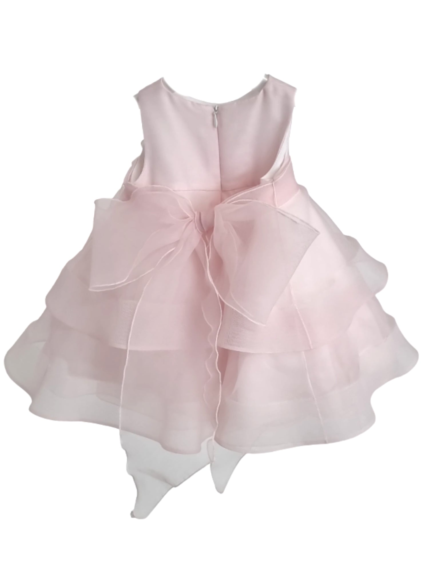 Mimilù abito da cerimonia con balze in organza rosa 376 UNI MImilù 