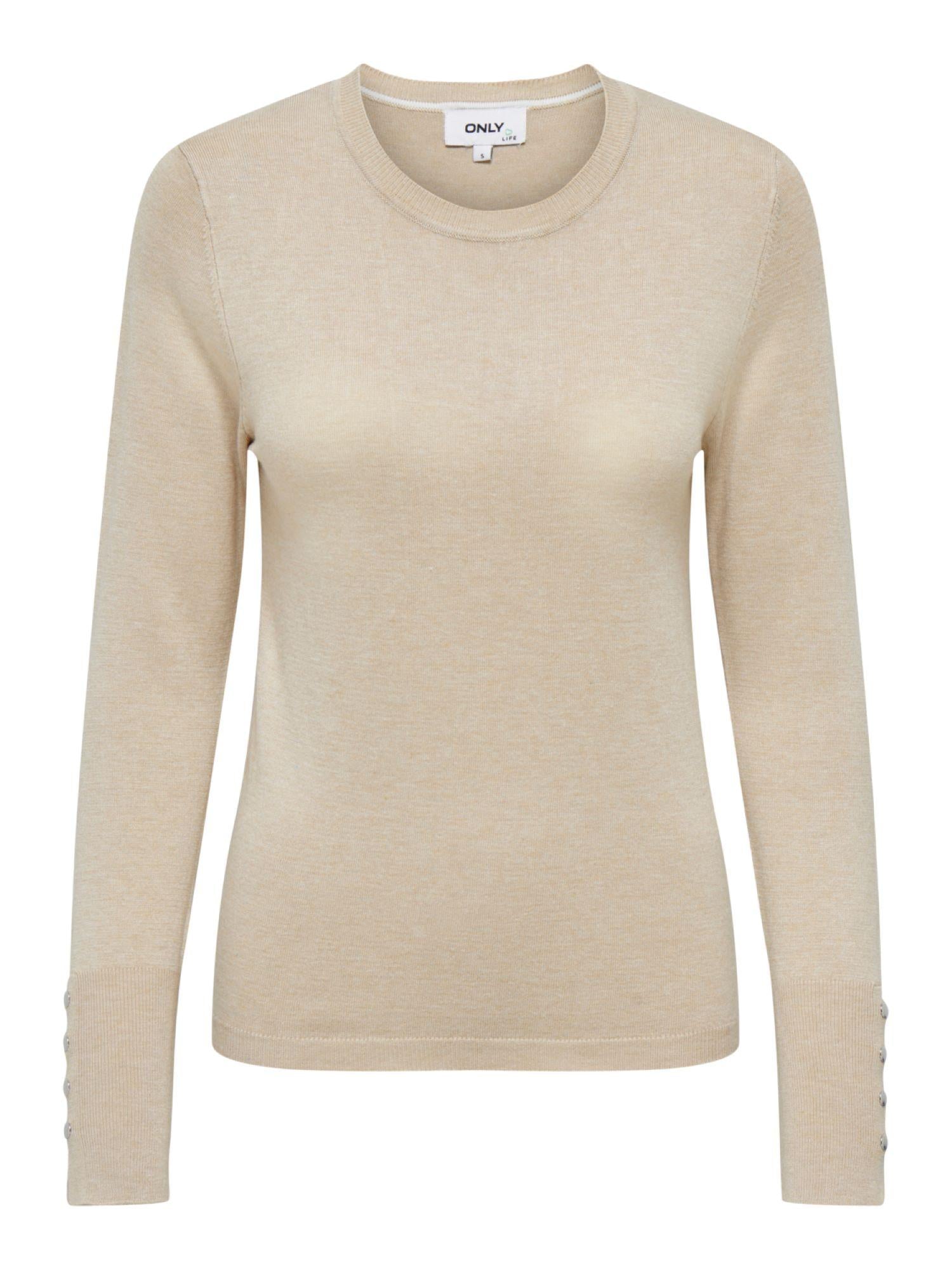 Only maglia manica lunga beige 15310590 OXFORD TAN-MELANGE ONLY 