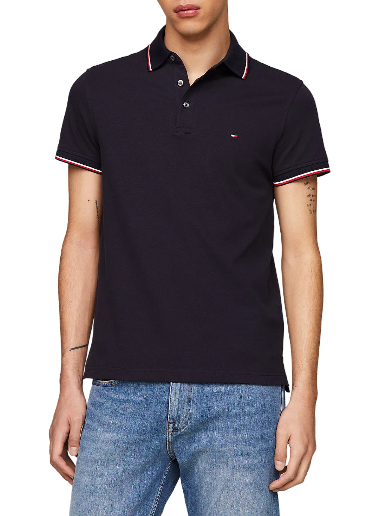 Tommy Hilfiger polo manica corta 1985 slim fit blu MW0MW30750 DW5 Tommy Hilfiger 