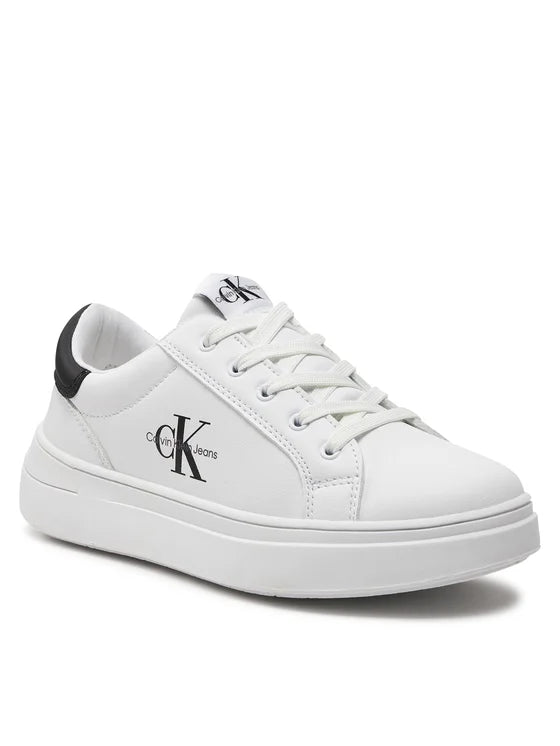 Calvin Klein Jeans sneakers Low Cut in ecopelle con logo bianco nero V3X9-80876-1355 X002 Calvin Klein Footwear 