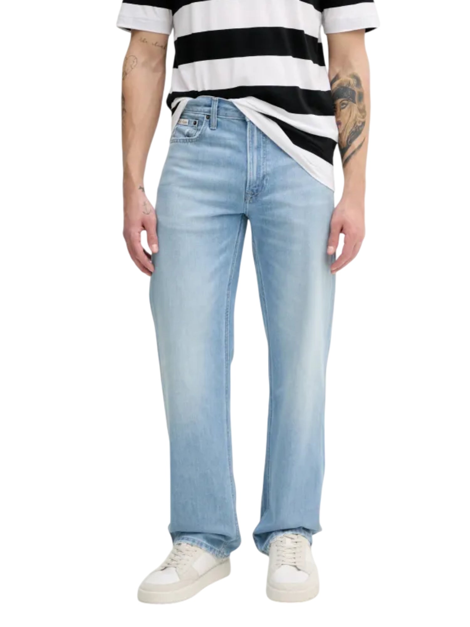 Calvin Klein Jeans jeans gamba dritta lavaggio blu LV04RB706G UBE Calvin Klein Jeans 