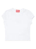 Diesel T-shirt manica corta Tangie con logo cut out bianco