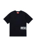 Diesel T-shirt manica corta con stampa logo nero